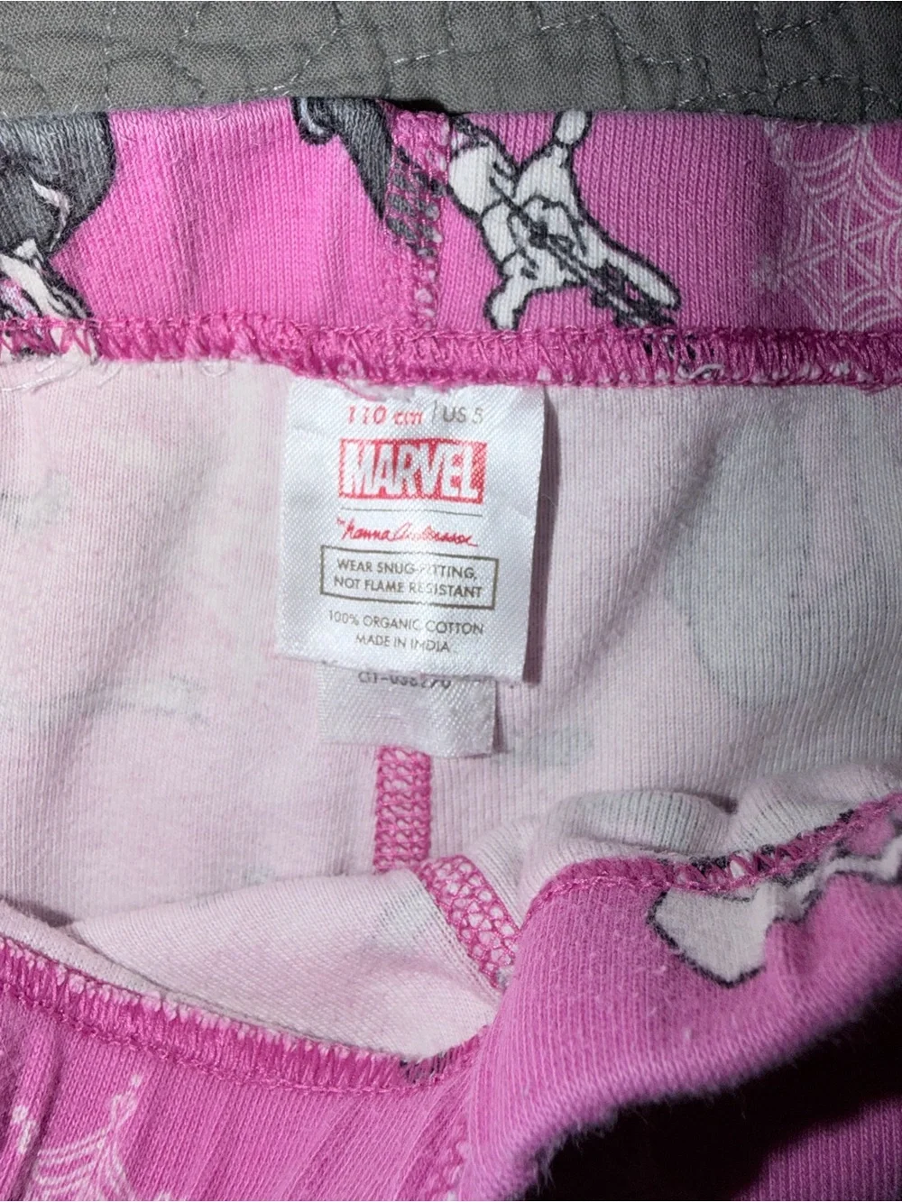 Hanna Andersson Pink Spider-Web Character Two-Piece Pajama Set